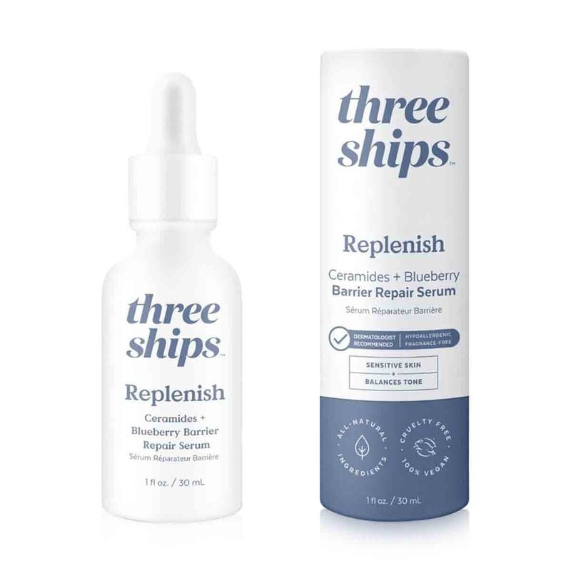 three ships replenish ceramides plus blueberry barrier repair serum 30ml